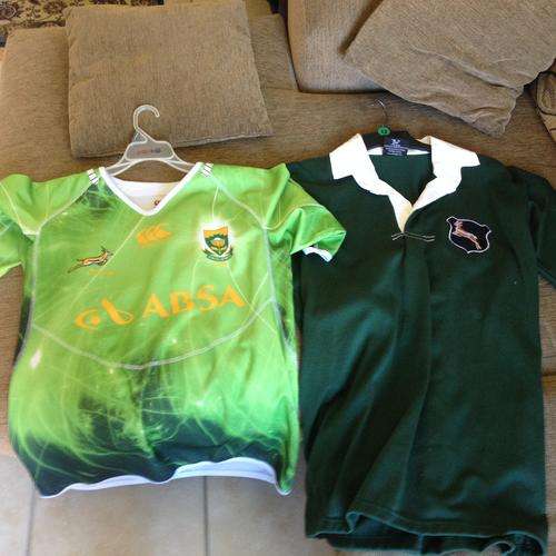 2x Springbok Jerseys (Only worn once/twice) - Still looks brand new